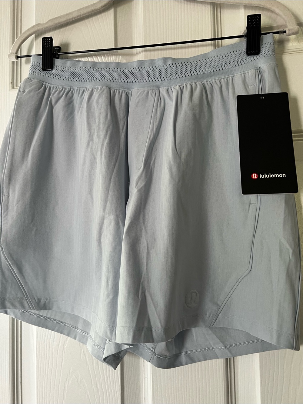 lululemon light blue performance shorts